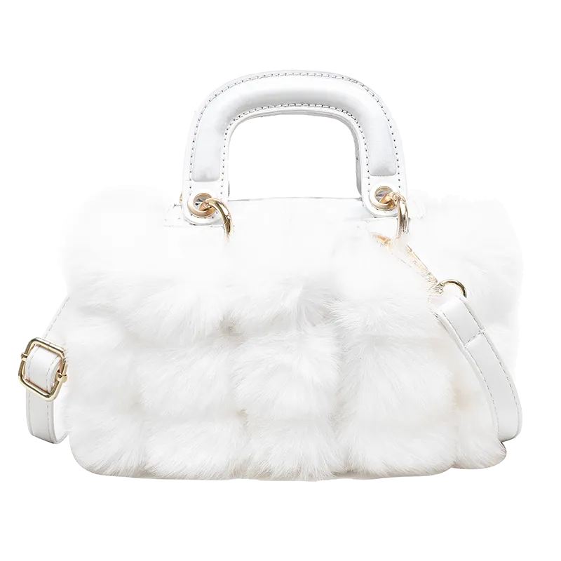 Bolso de mano felpa Blanco