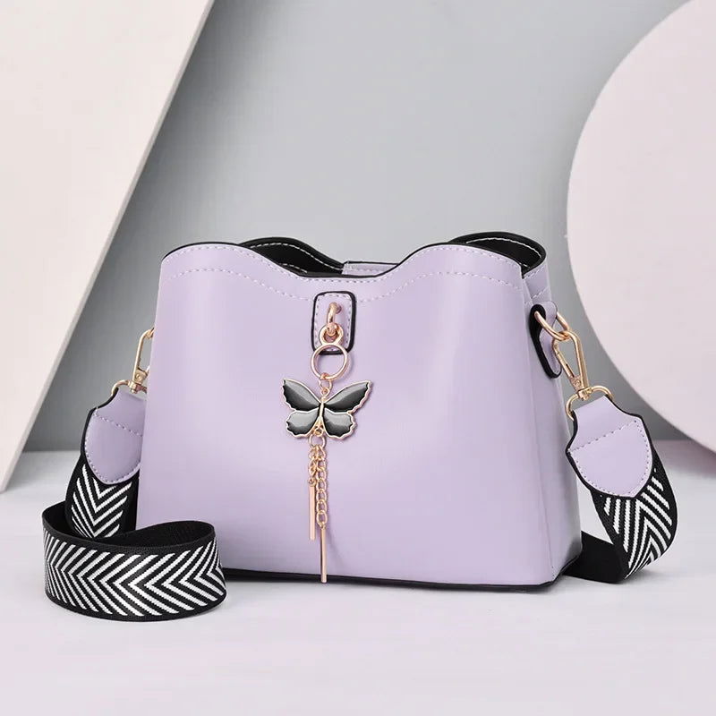 Bolso de mano mariposa Purpura 23cmx18cmx11cm