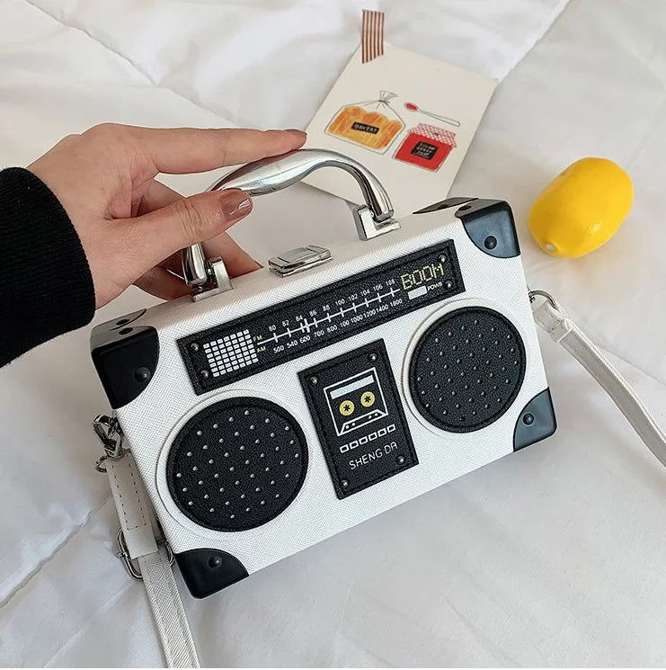 Bolso estilo radio Blanco Radio