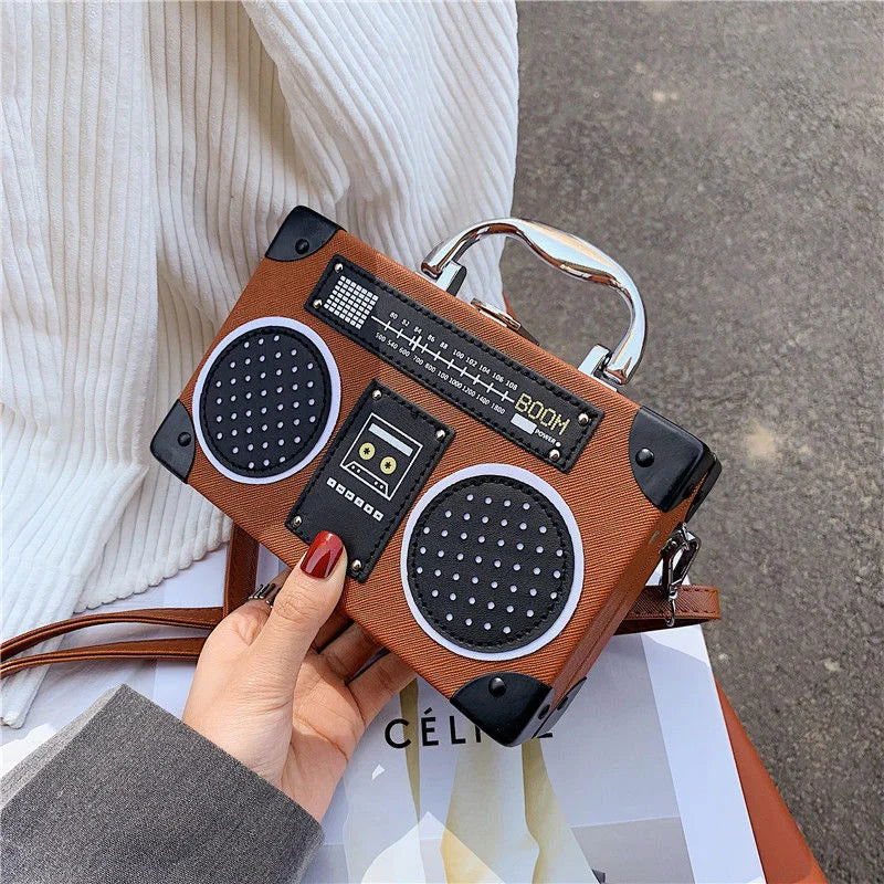 Bolso estilo radio Marrón Radio