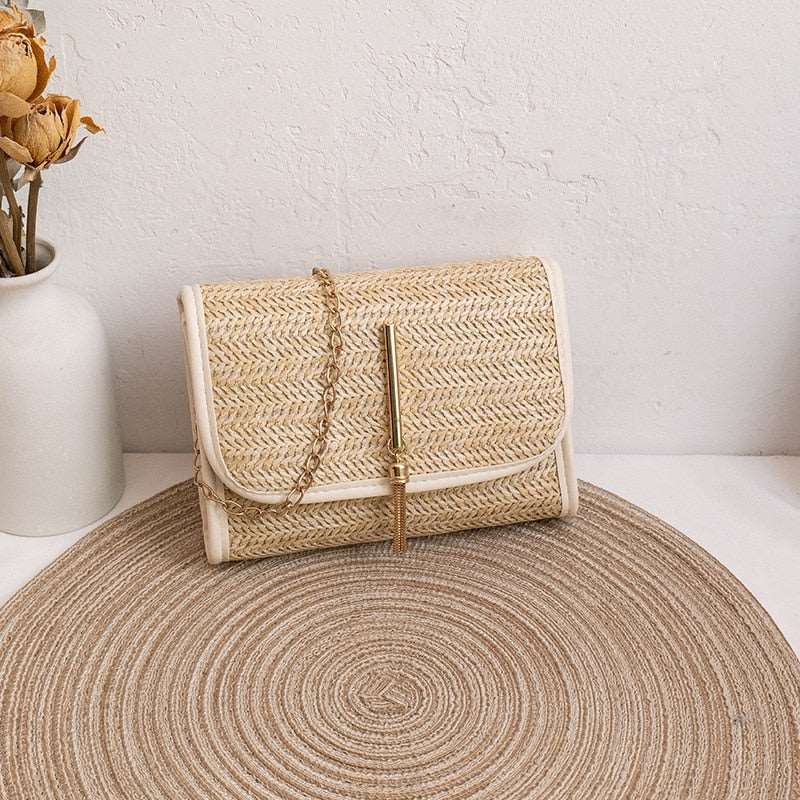 Bolso mini cuadrado Beige 18.5x4x14cm