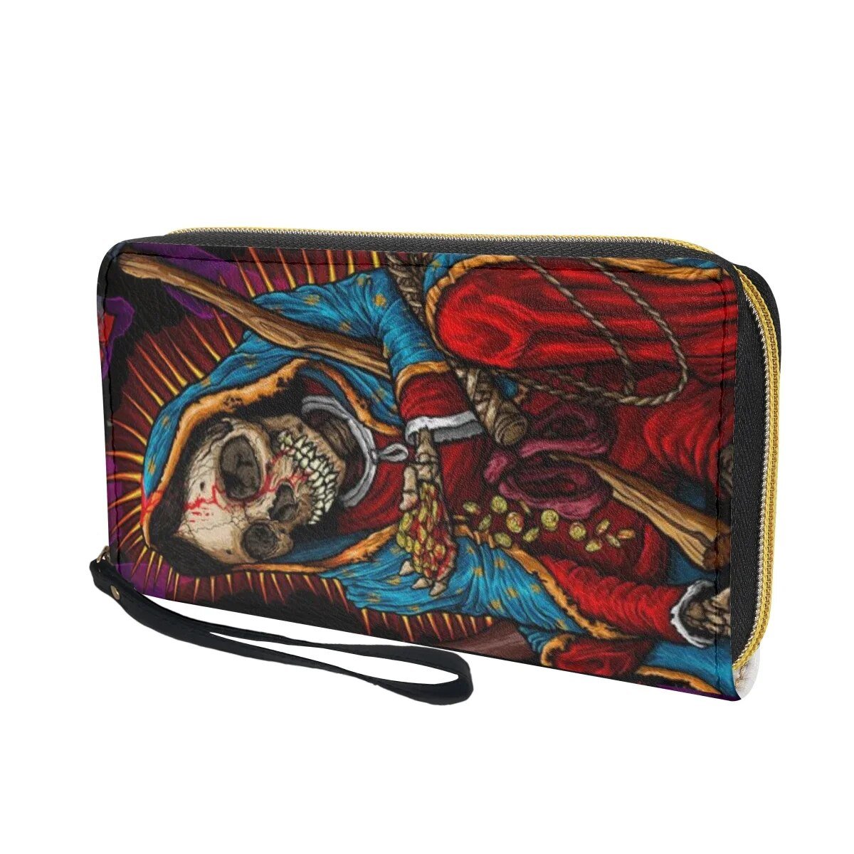 Cartera larga calavera aterradora