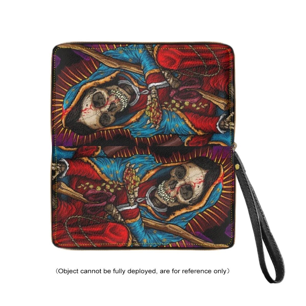 Cartera larga calavera aterradora