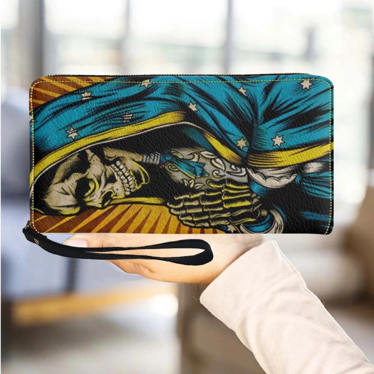 Cartera larga calavera aterradora KBB2154F66