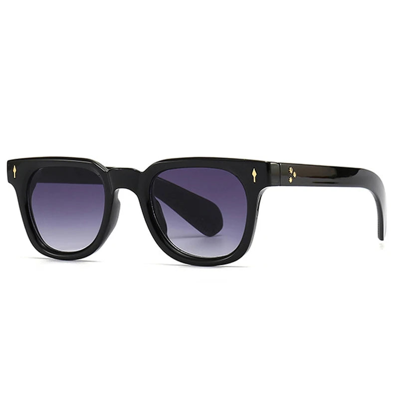 Gafas estilo retro unisex Degradado gris negro Como la imagen