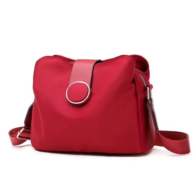 Bolso informal de nailon Rojo 22x11x18cm