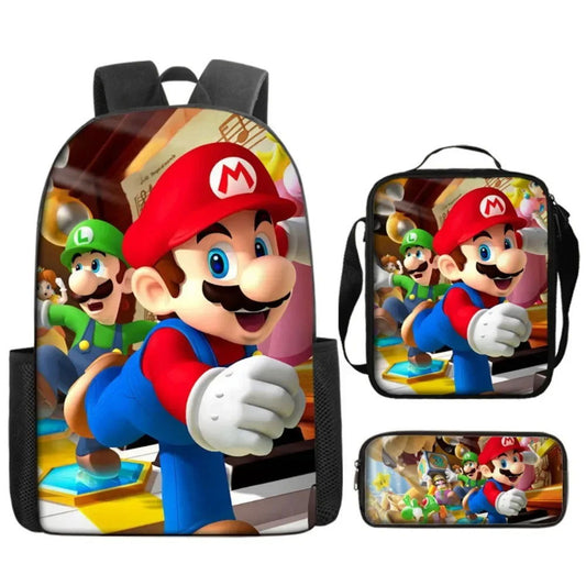 Mochila 3PC-Set 3D Mario Bros 3PC--08