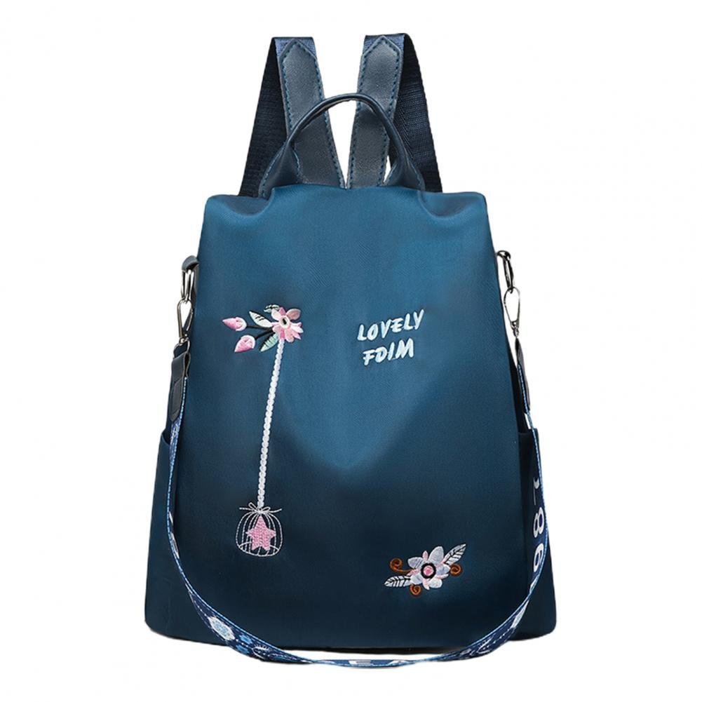 Mochila de flores Azul