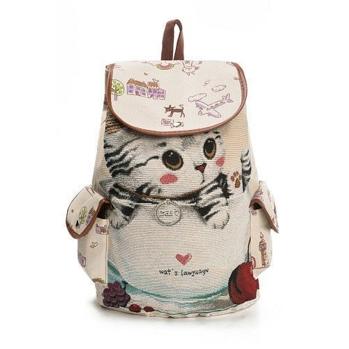 Mochila de lona animada 840a