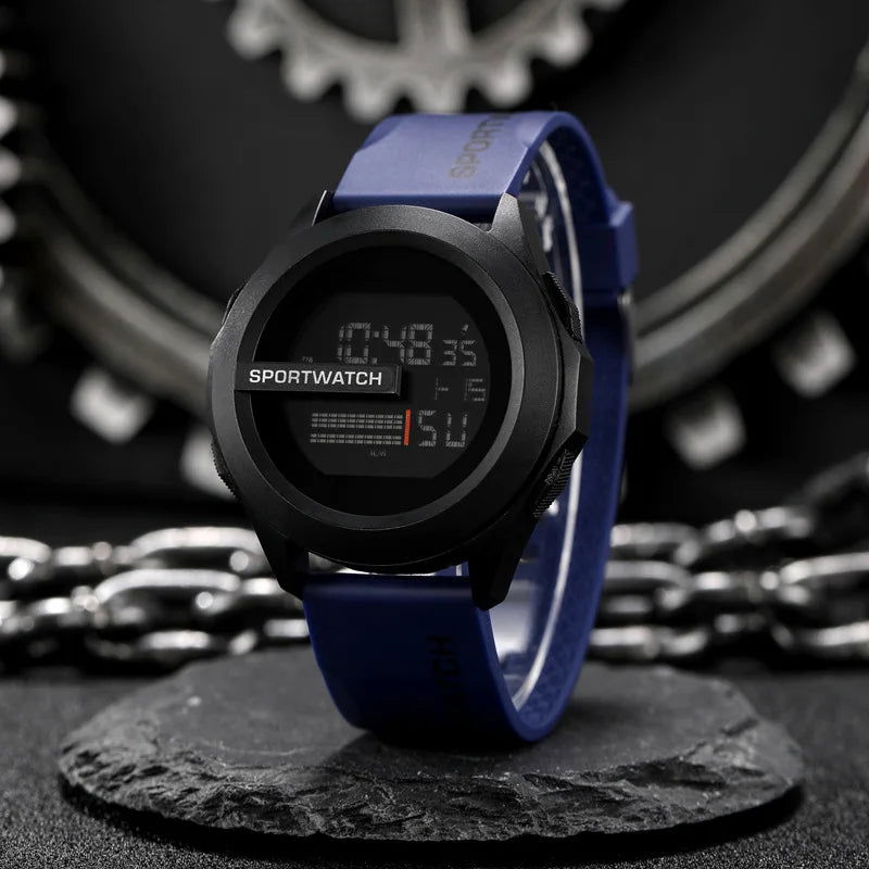 Reloj digital LED multifunción A-Azul oscuro