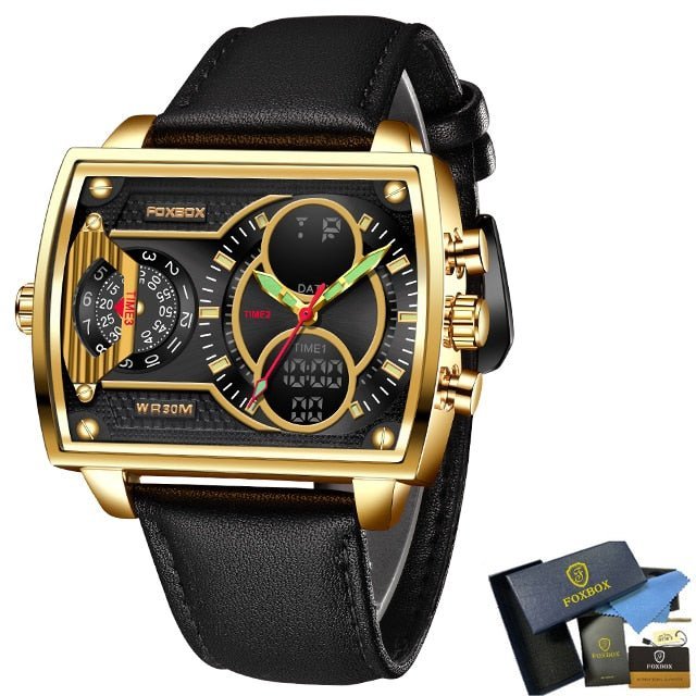 Reloj digital deportivo Oro negro L