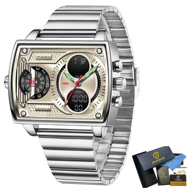 Reloj digital deportivo Plata Blanco S