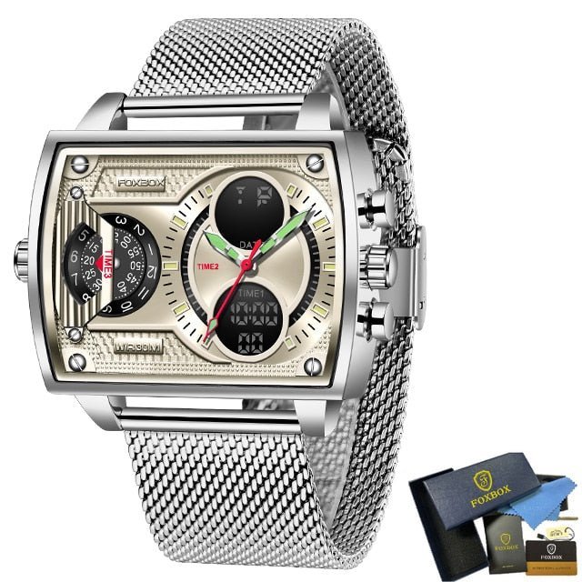 Reloj digital deportivo Plata blanca S