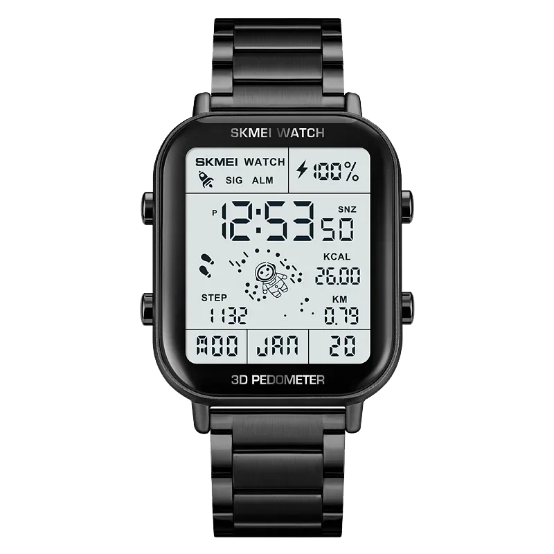 Reloj electrónico LED Negro