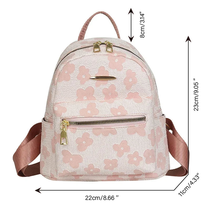 Mochila con estampado de flores