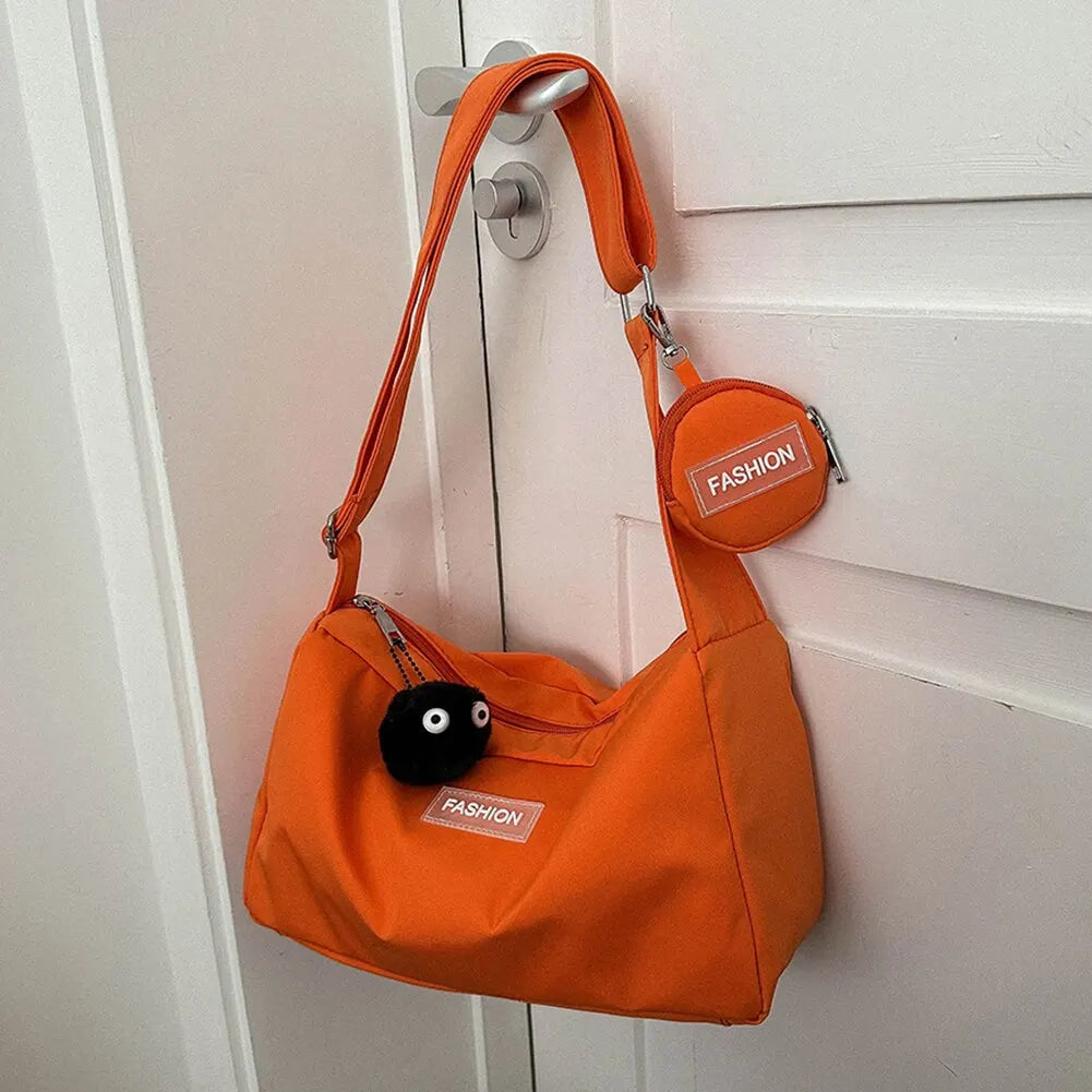 Bolso informal con cremallera Naranja