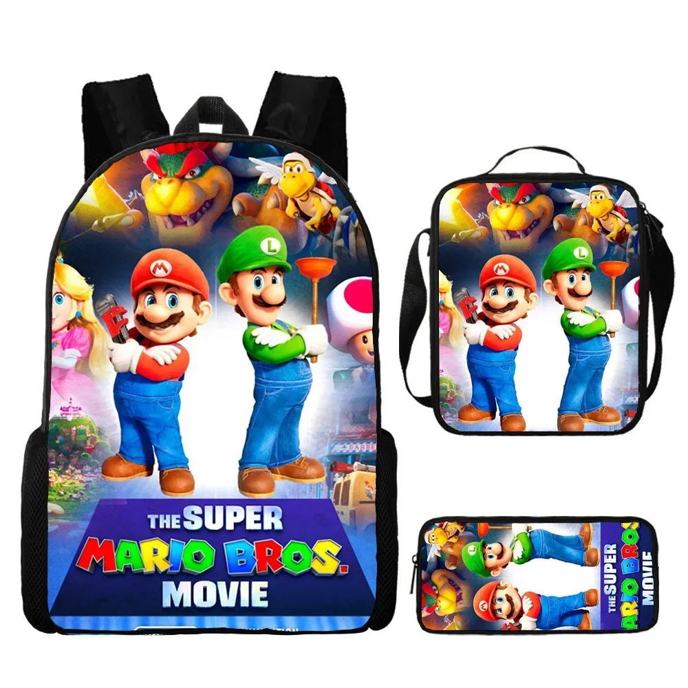 Mochila 3PC-Set 3D Mario Bros