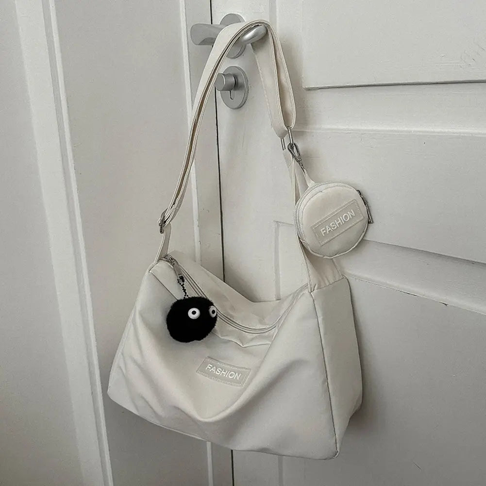 Bolso informal con cremallera Blanco