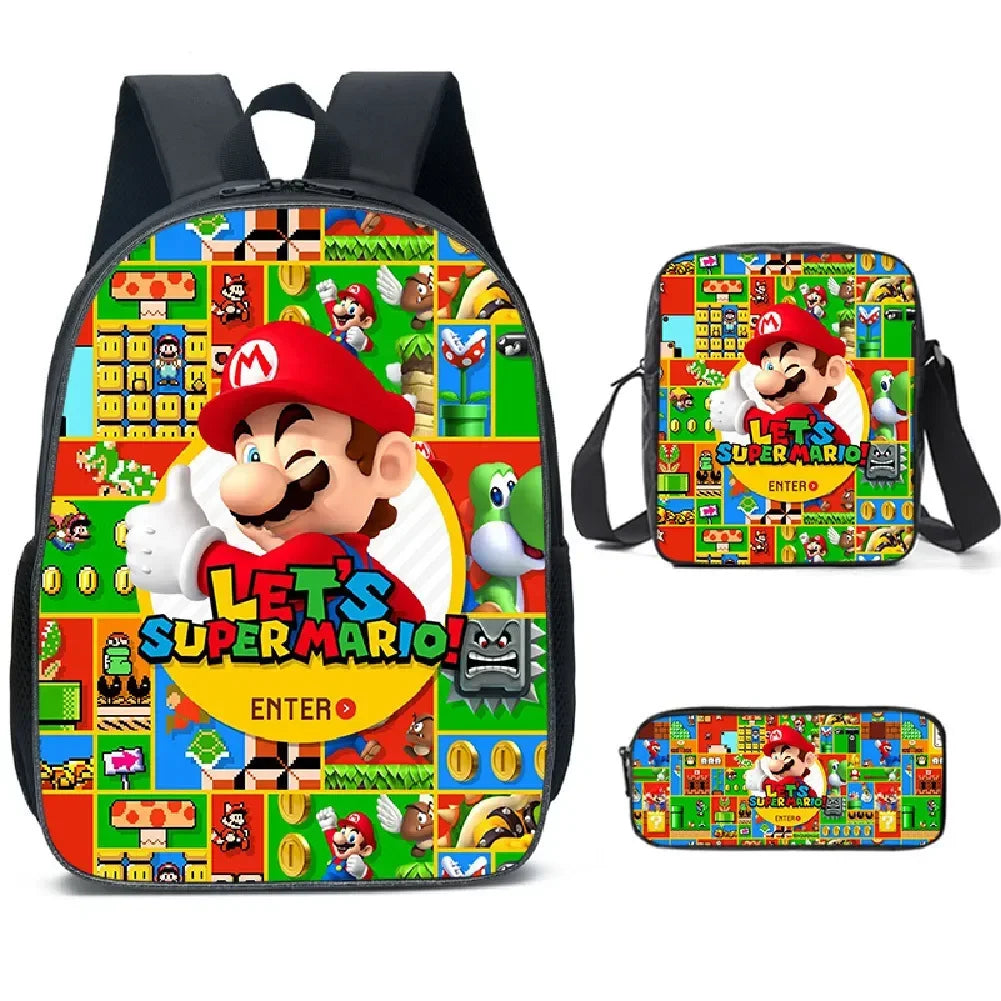 Mochila 3PC-Set 3D Mario Bros 3PC--04