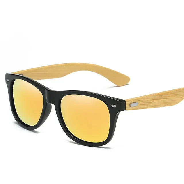 Gafas clásicas de bambú Amarillo Como la imagen