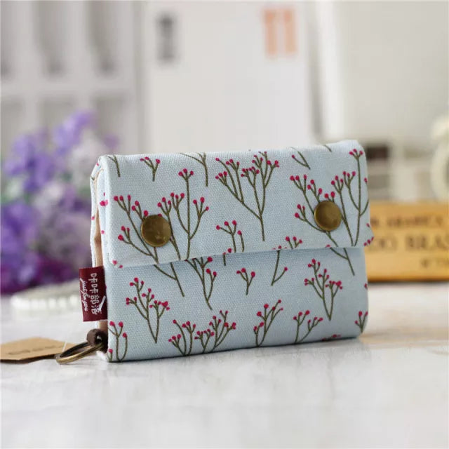 Cartera de tela Flores