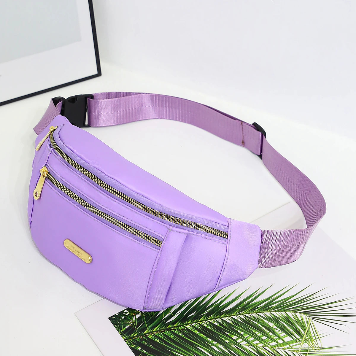 Bolso bandolera cruzada color solido Morado