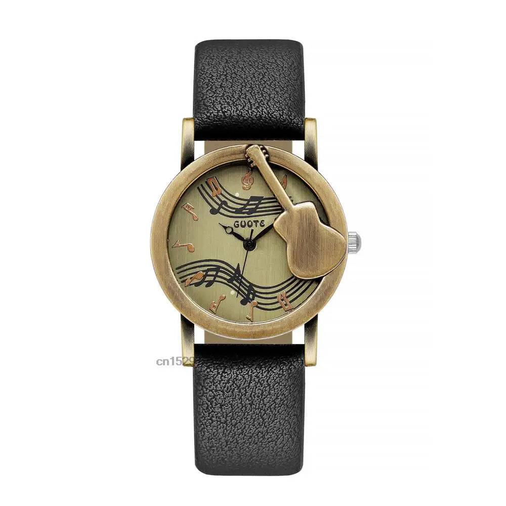 Reloj diseño guitarra Negro