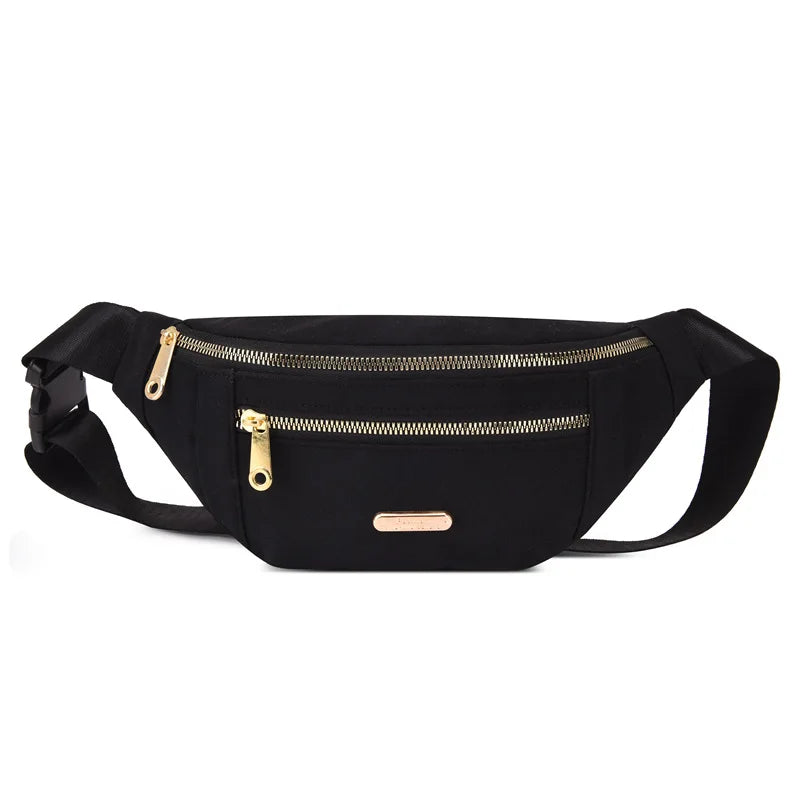 Bolso bandolera cruzada color solido Negro