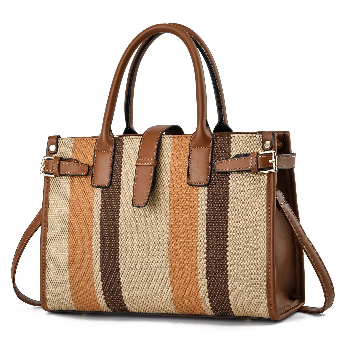 Bolso a rayas cuadrado Color 33x12x23cm