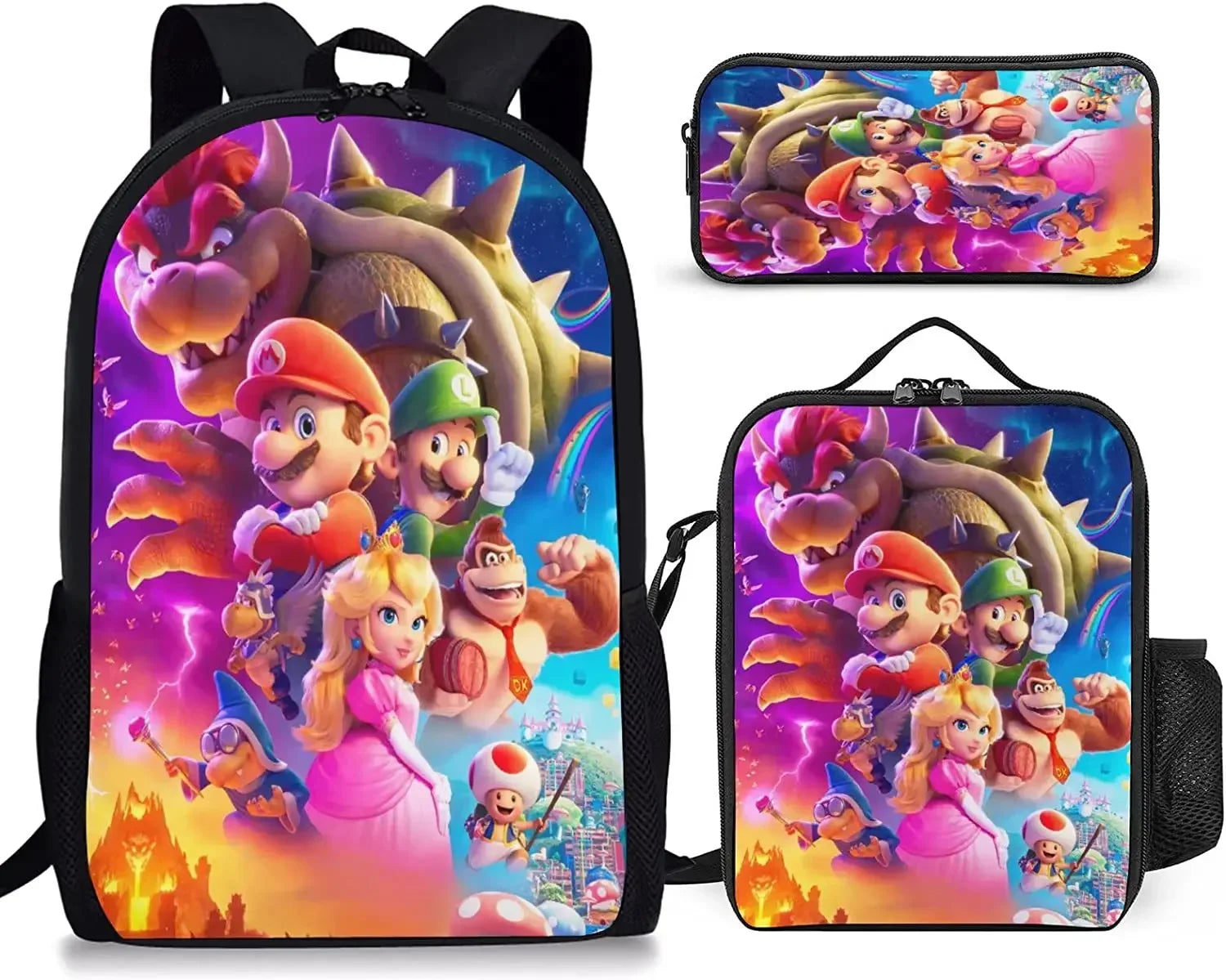 Mochila 3PC-Set 3D Mario Bros 3PC--01