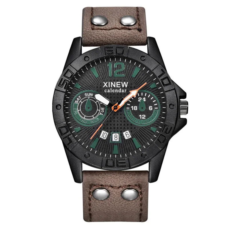 Reloj deportivo para hombre Café y verde