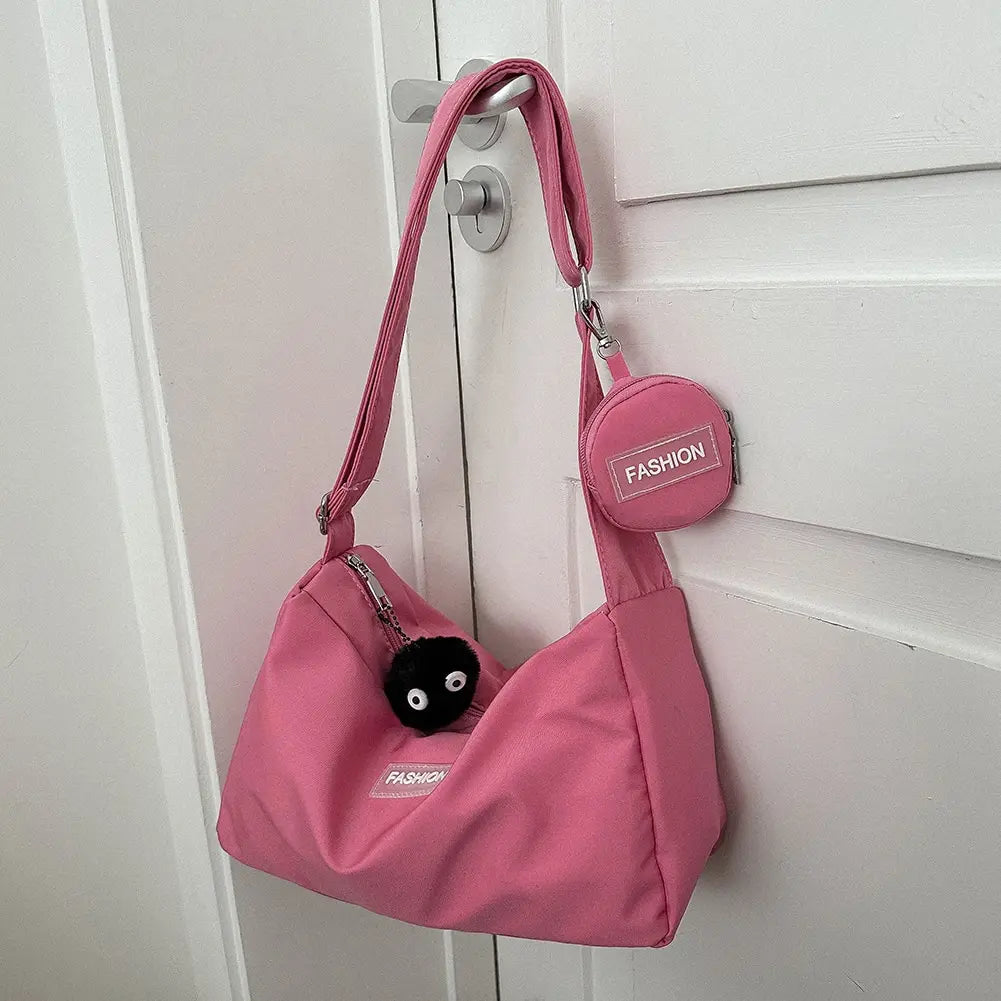 Bolso informal con cremallera Rosa