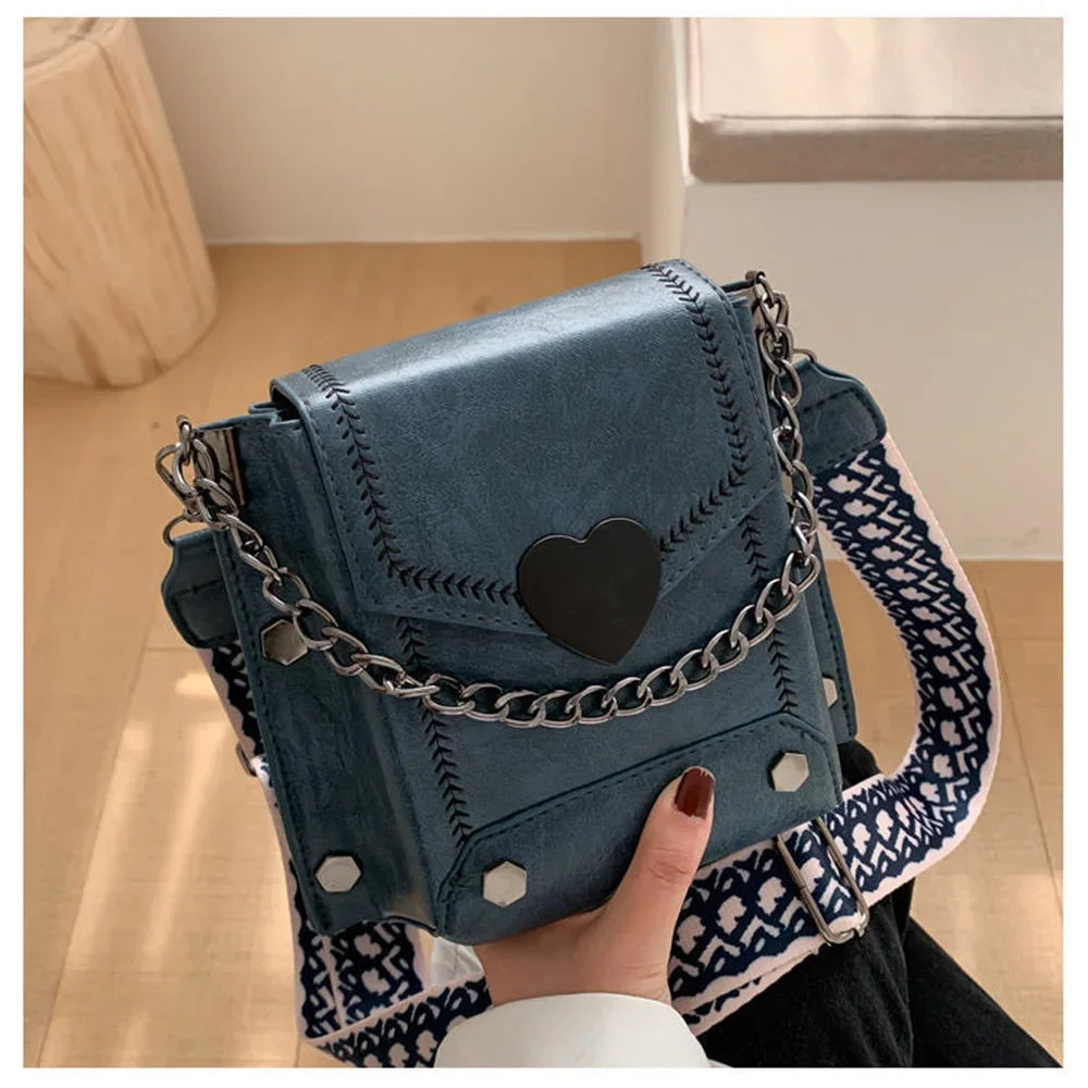 Bolso con tachuelas Azul oscuro