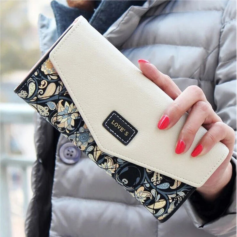 Cartera larga floral