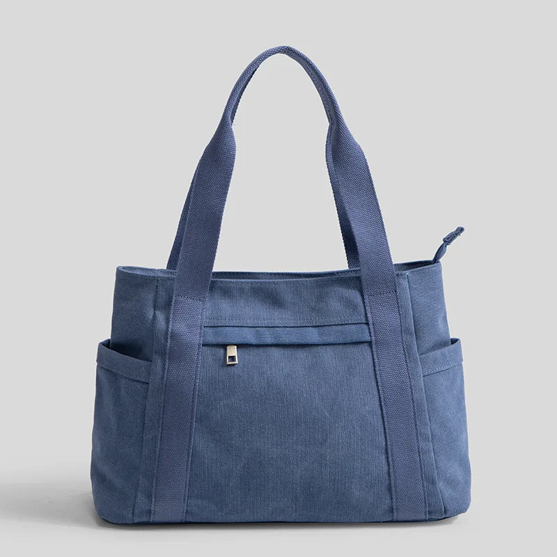 Bolso de gran capacidad de lona Azul