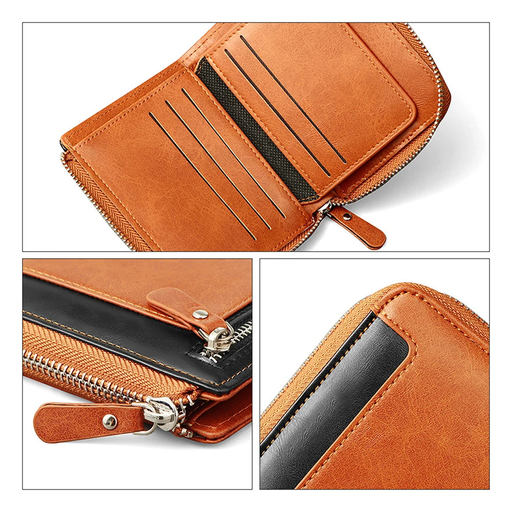 Cartera hombre doble color