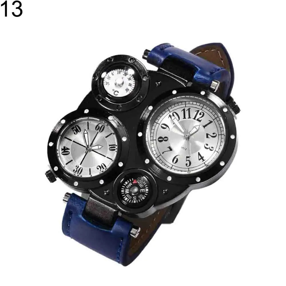 Reloj doble movimiento Azul negro