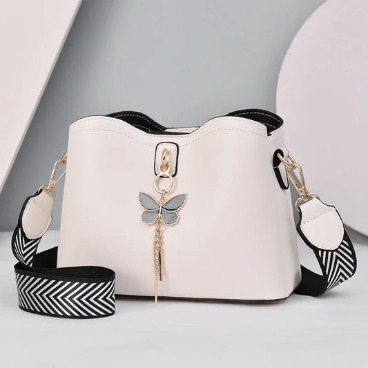 Bolso de mano mariposa Blanco 23cmx18cmx11cm