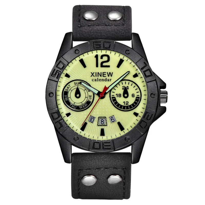 Reloj deportivo para hombre Negro fluorescente