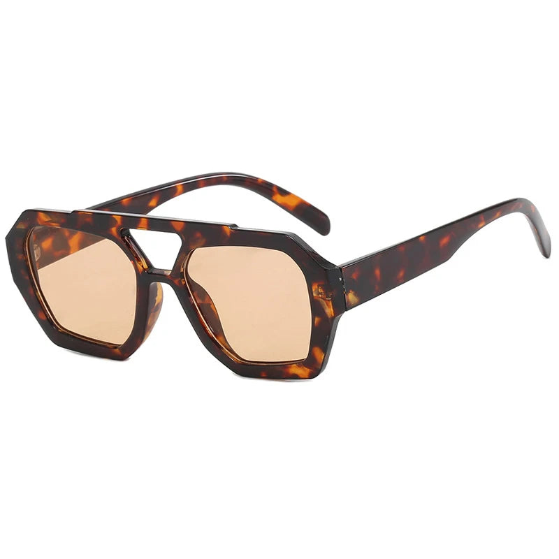 Gafas con montura gruesa Té de leopardo Como se muestra