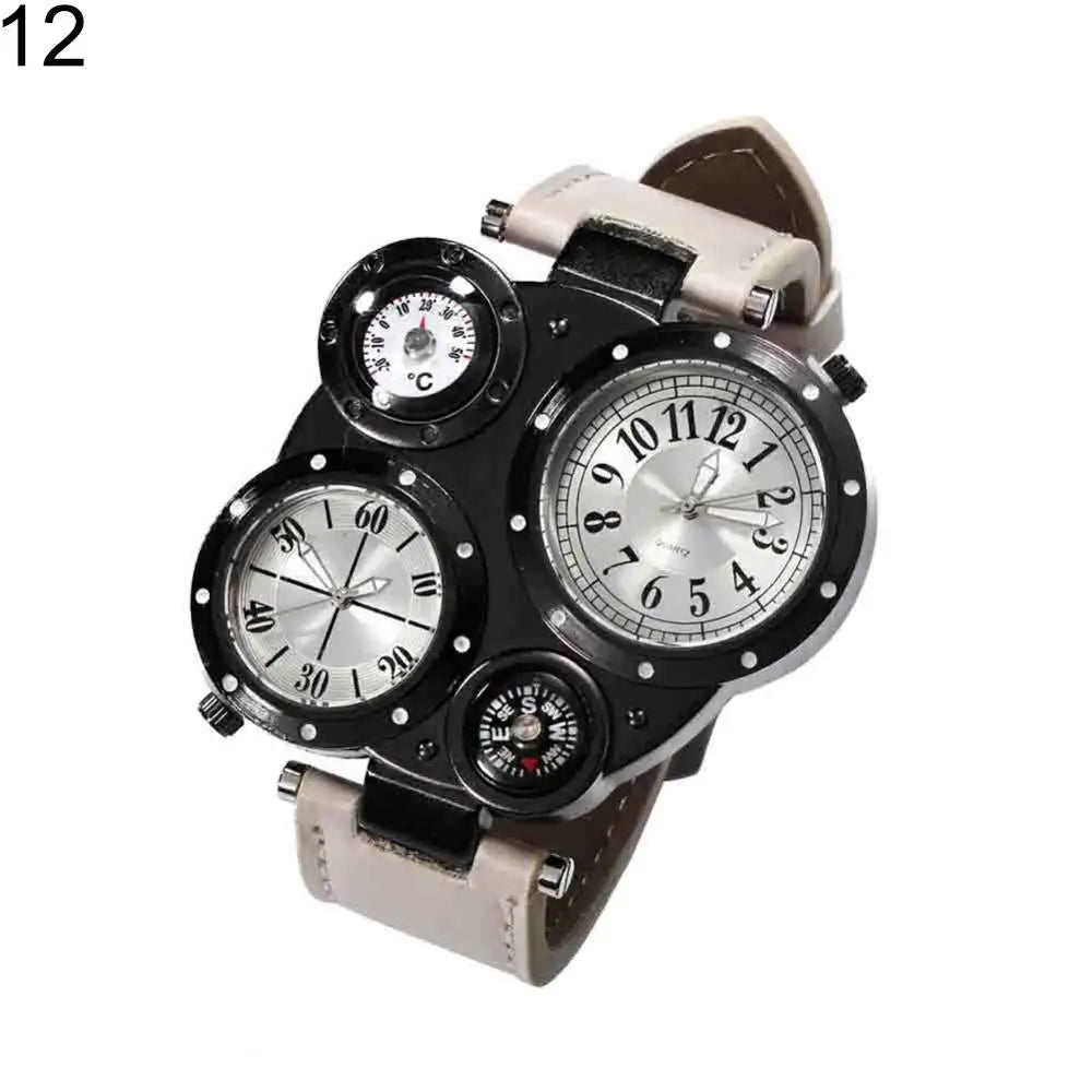 Reloj doble movimiento Blanco negro