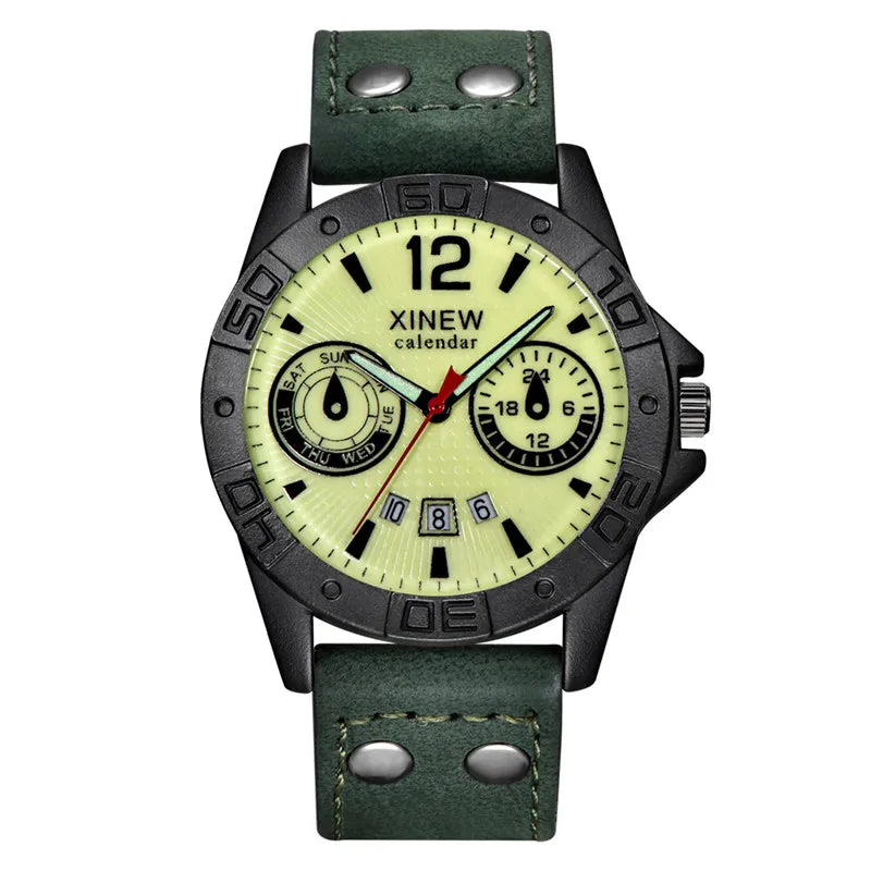 Reloj deportivo para hombre Verde fluorescente