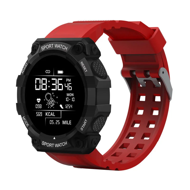 Reloj inteligente con pantalla HD Negro y rojo