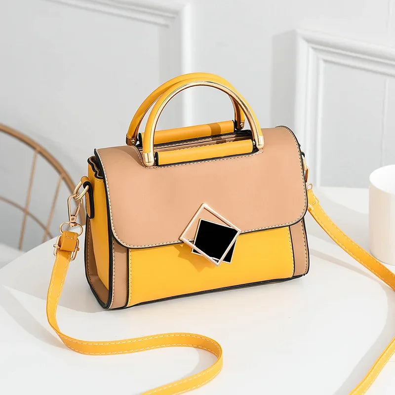 Bolso con rombo cuadrado Amarillo