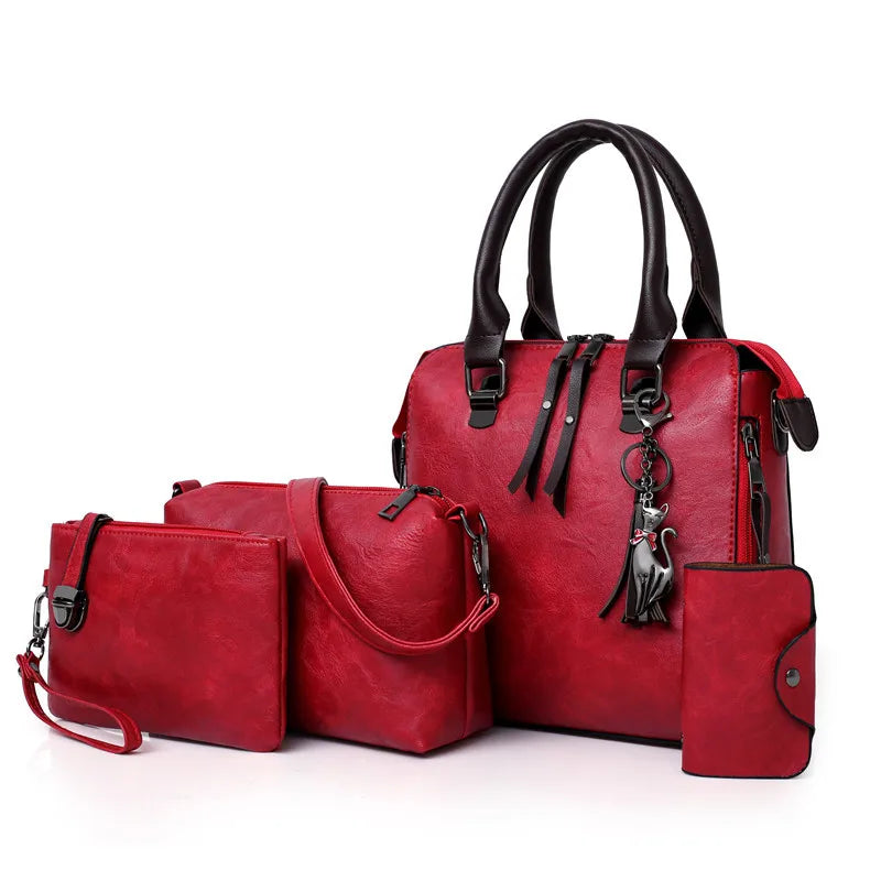 Conjunto bolsos 4 piezas Rojo