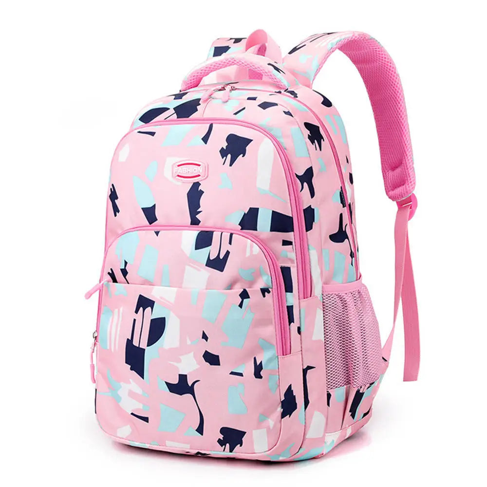 Mochila escolar con estampado Rosa