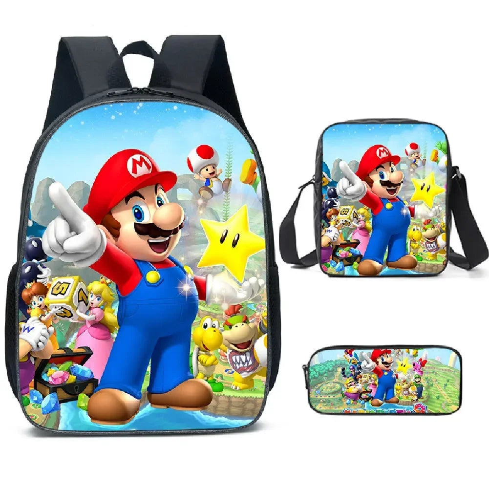 Mochila 3PC-Set 3D Mario Bros 3PC--03