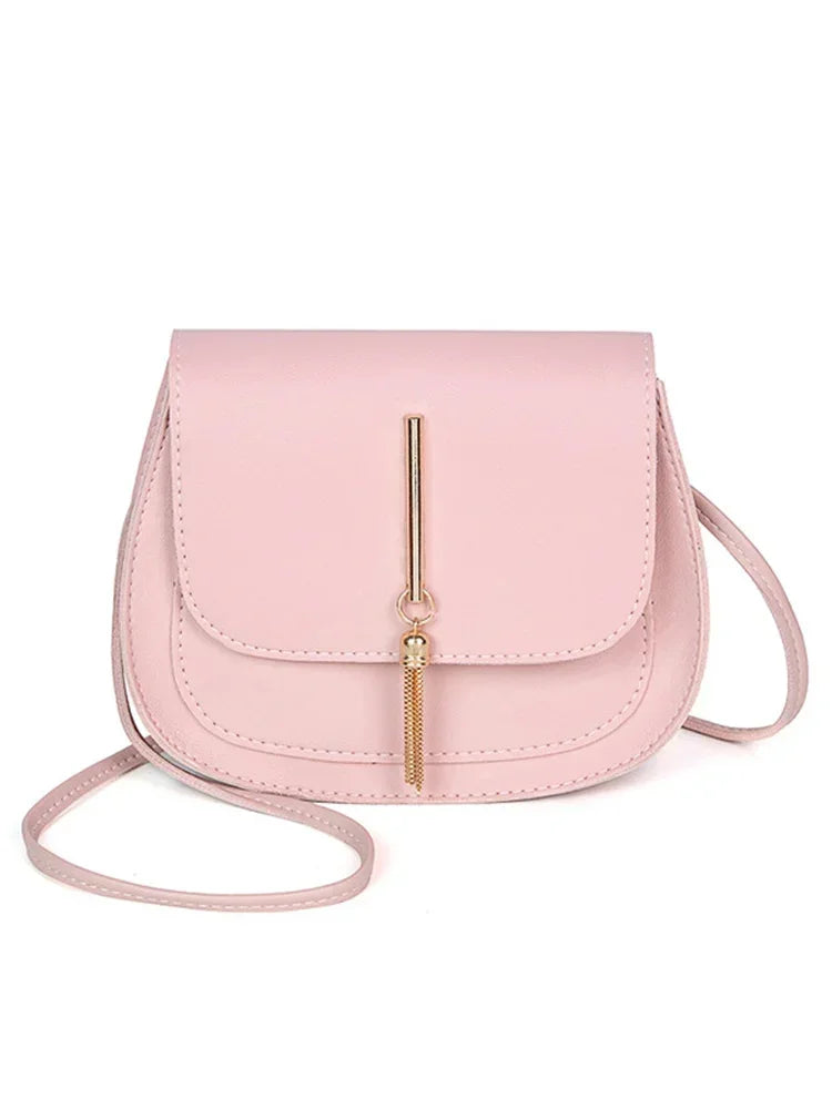 Bolso cruzado con borla Rosa