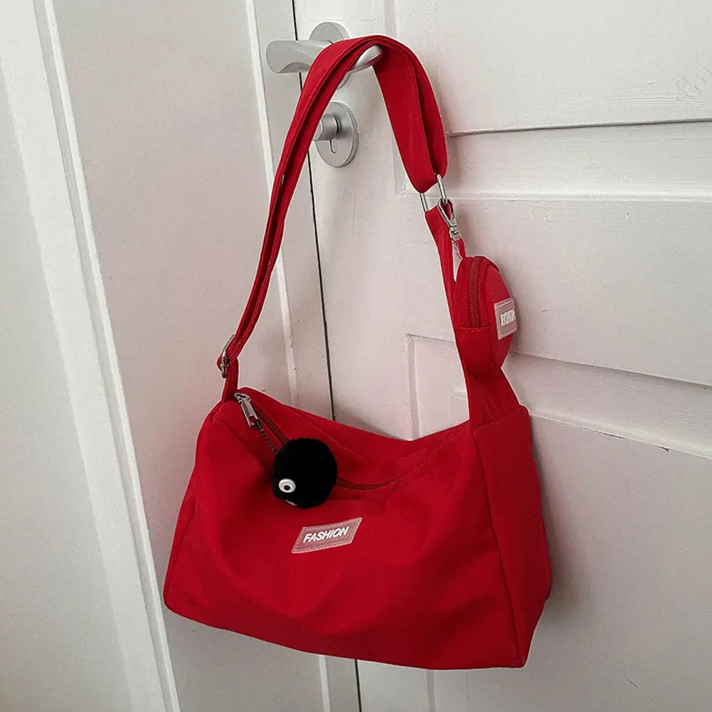 Bolso informal con cremallera Rojo