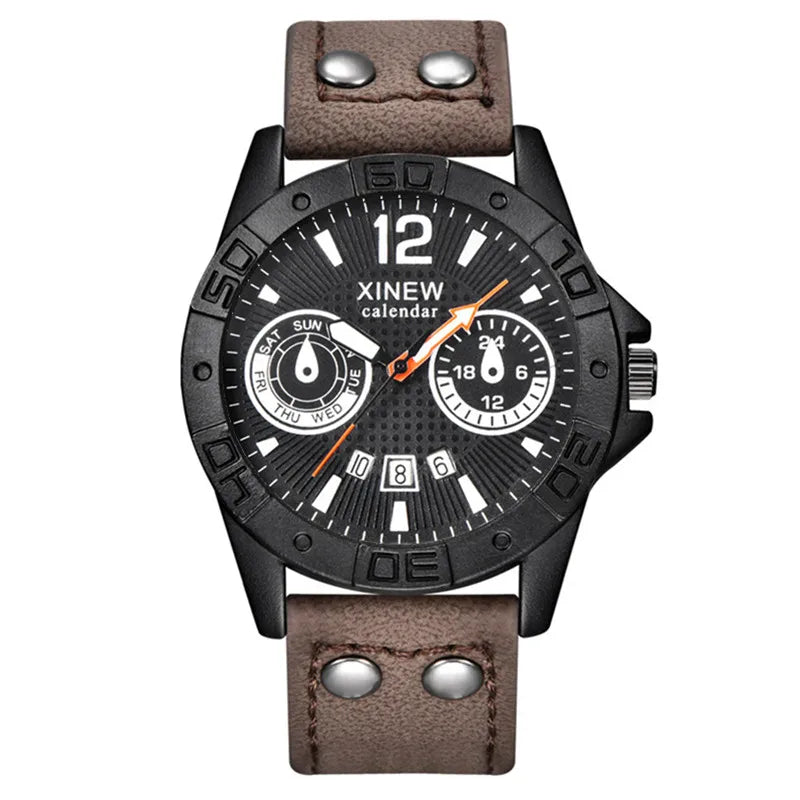 Reloj deportivo para hombre Café y blanco